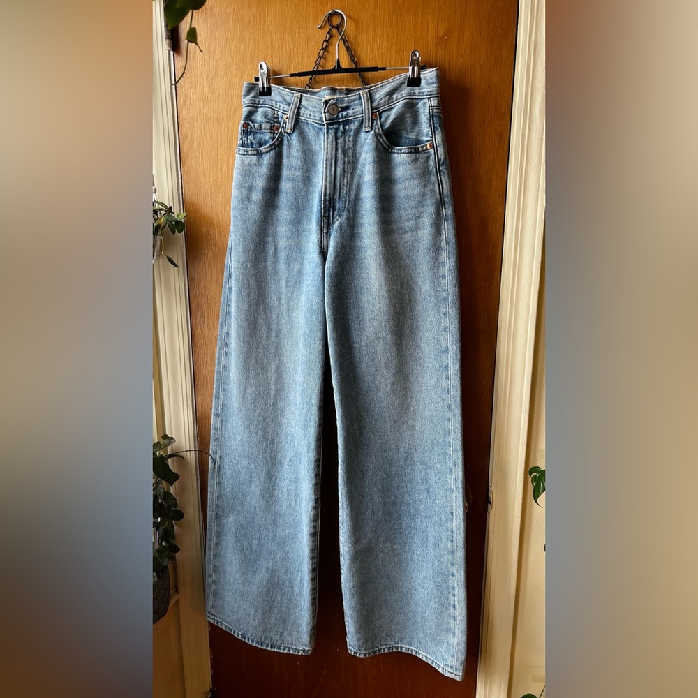 Levi Ribcage Wide Leg Women's Blue Jeans